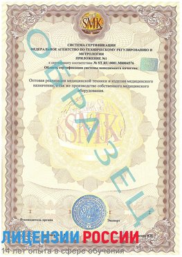 Образец сертификата соответствия (приложение) Ростов-на-Дону Сертификат ISO 13485