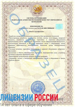 Образец сертификата соответствия (приложение) Ростов-на-Дону Сертификат ISO 27001